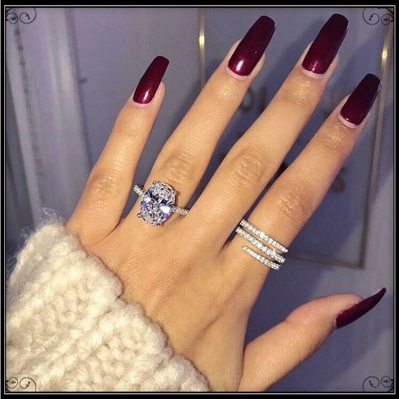 NEW SILVER 3 BAND SWIRL SIMULATED DIAMOND RING - Picture 3 of 6